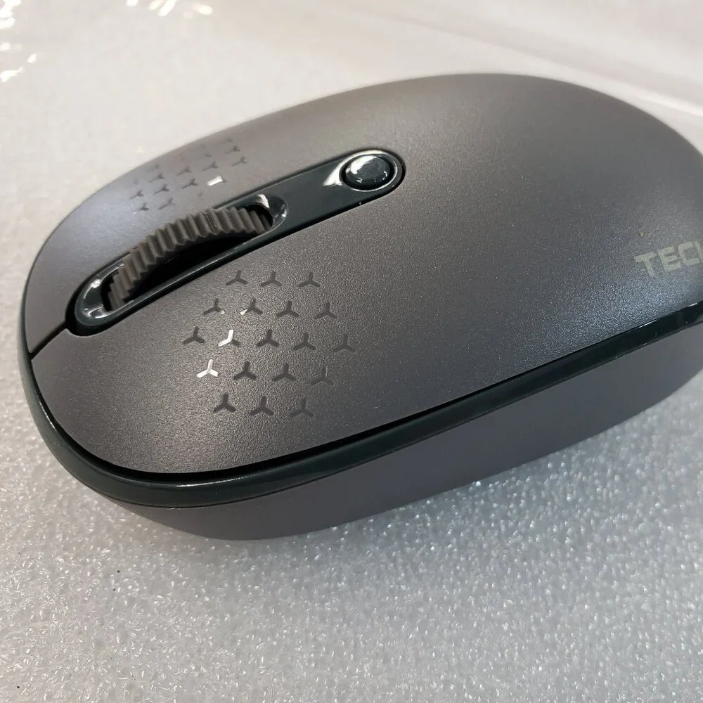TECKNET Wireless Mouse for Laptop, 2.4GHz USB Mini Cordless Small Gray TK-MS006